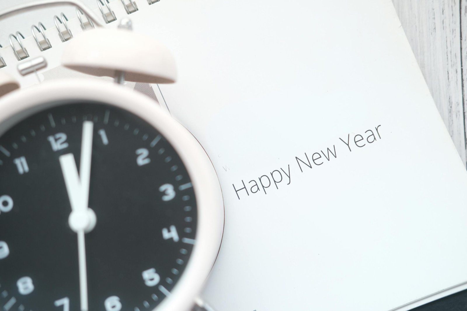 Happy New Year Organizing with Clock